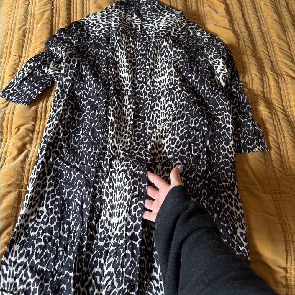 All Saints Leopard Print Dress - Medium